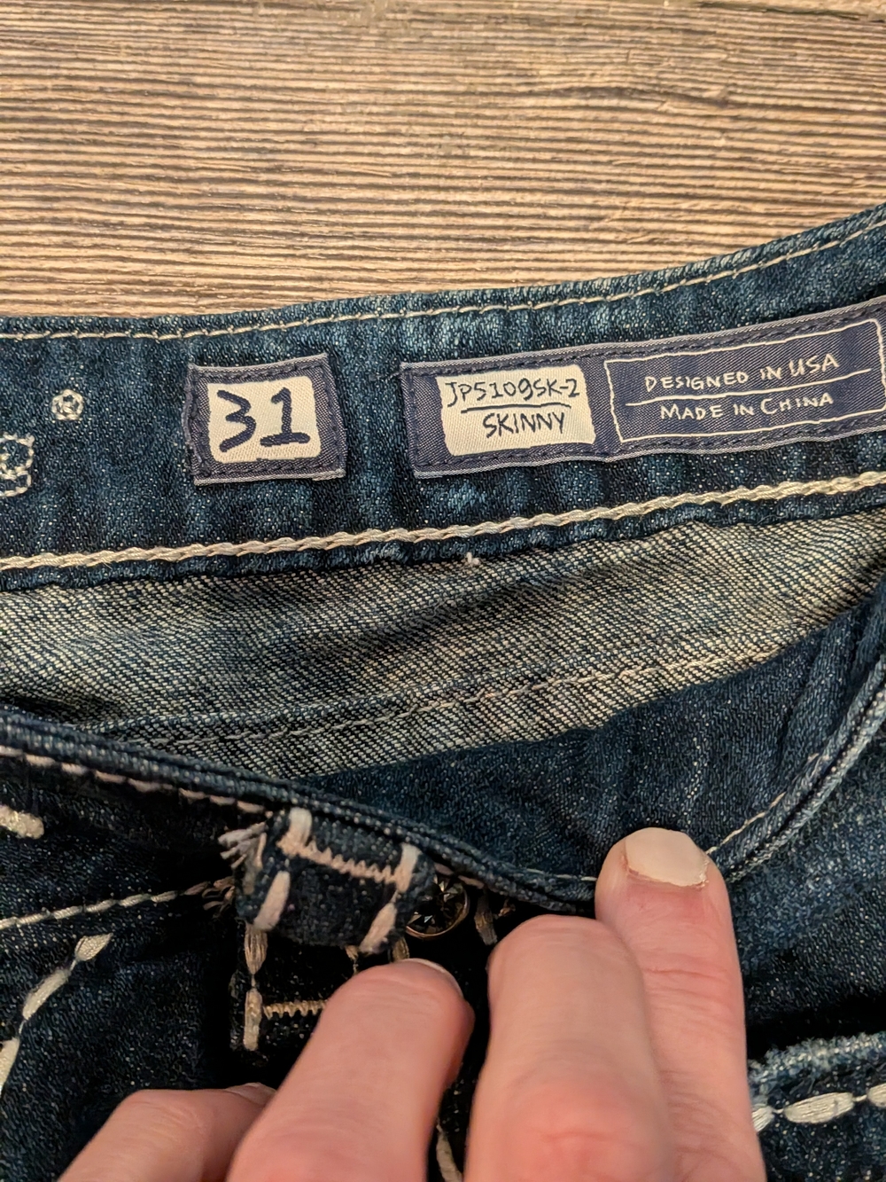 Miss Me Dark Blue Straight Leg Jeans - Picture 5 of 9